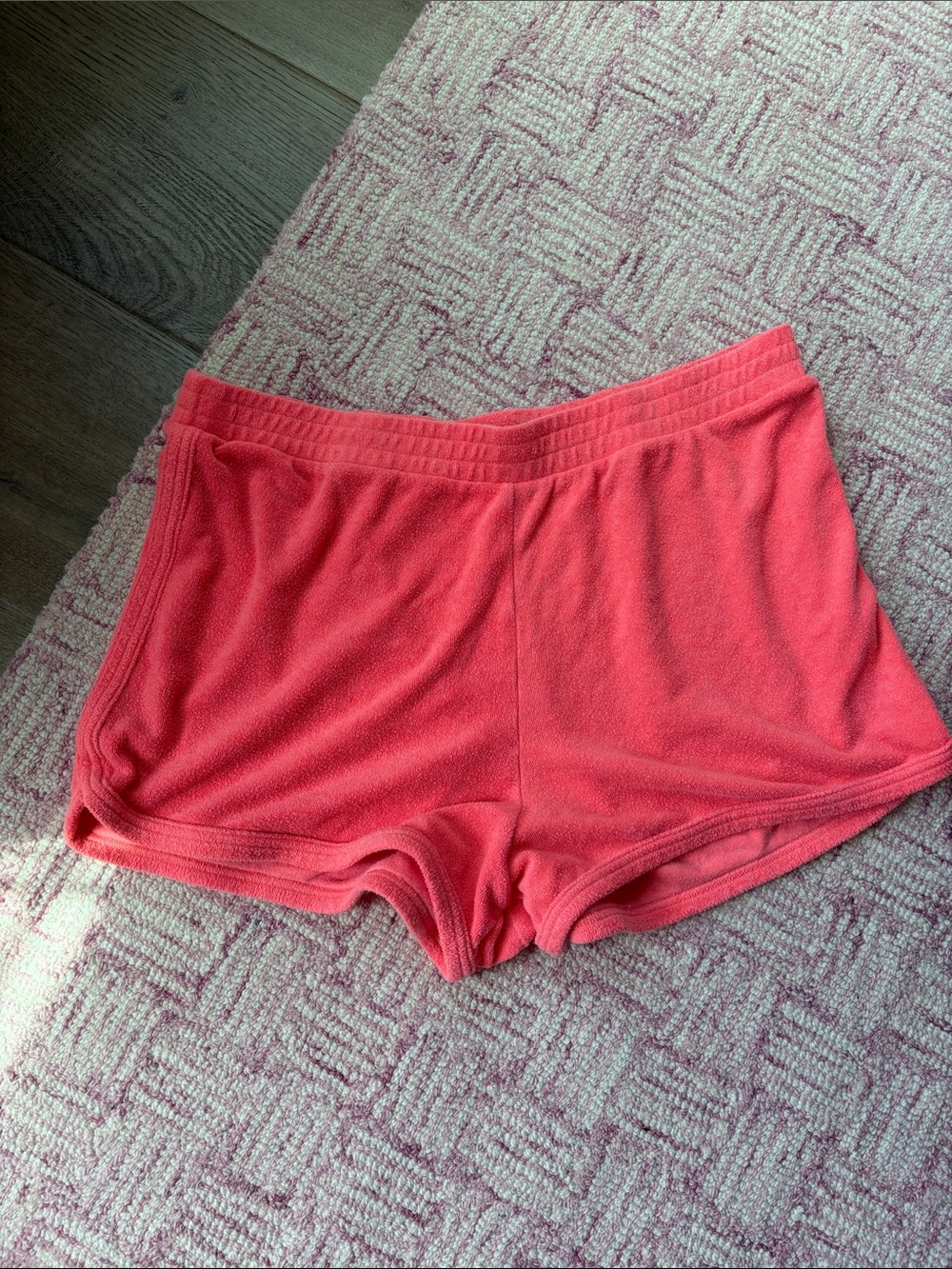 Aerie Coral Terry Sleep Shorts for Women